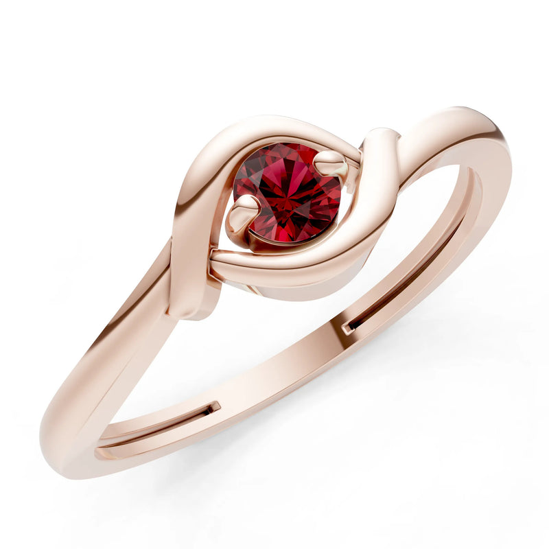Wrap Solitaire Lunara Curve Ring