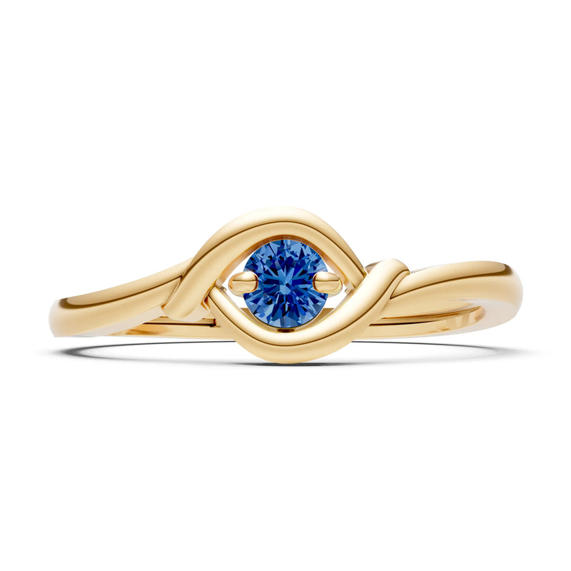 Wrap Solitaire Lunara Curve Ring