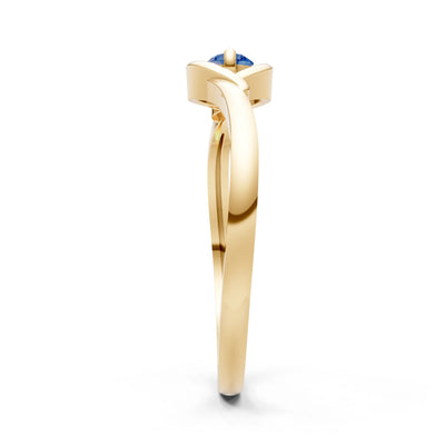 Wrap Solitaire Lunara Curve Ring