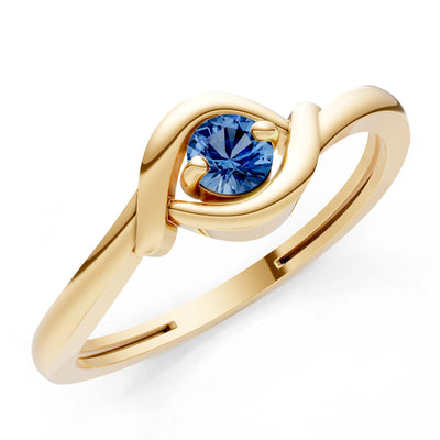 Wrap Solitaire Lunara Curve Ring