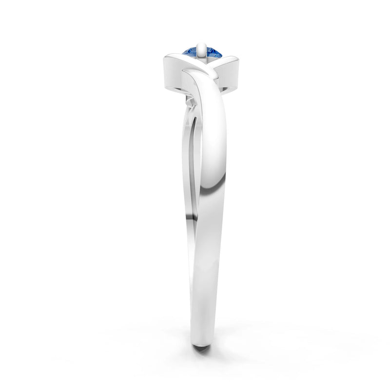 Wrap Solitaire Lunara Curve Ring