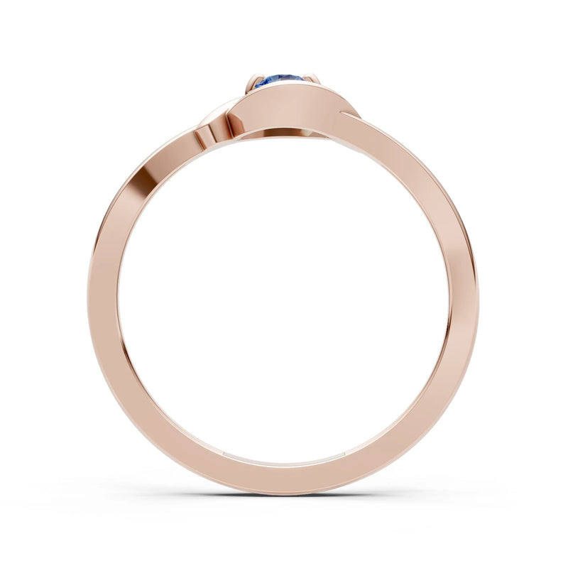 Wrap Solitaire Lunara Curve Ring