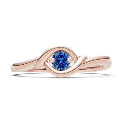 Wrap Solitaire Lunara Curve Ring