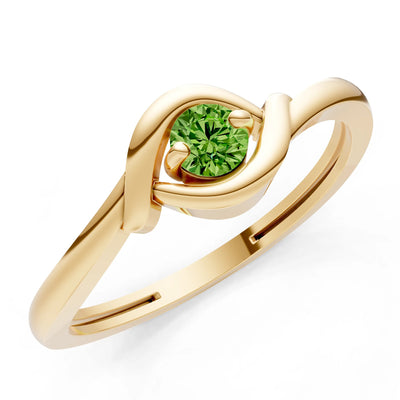 Wrap Solitaire Lunara Curve Ring