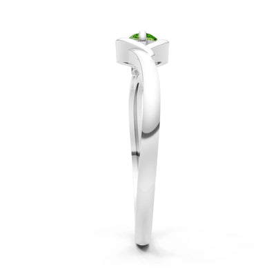 Wrap Solitaire Lunara Curve Ring