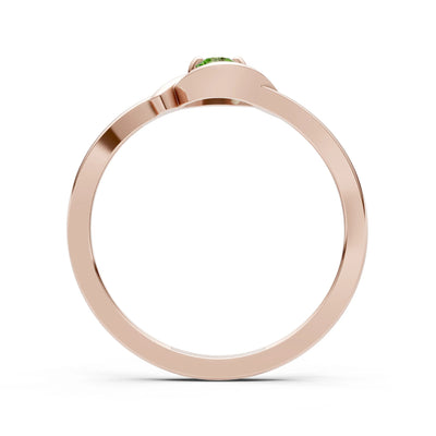 Wrap Solitaire Lunara Curve Ring
