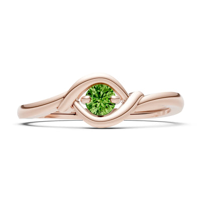 Wrap Solitaire Lunara Curve Ring