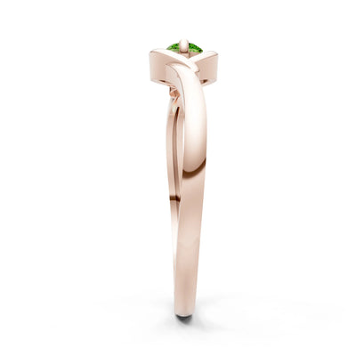 Wrap Solitaire Lunara Curve Ring
