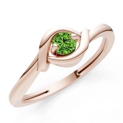 Wrap Solitaire Lunara Curve Ring