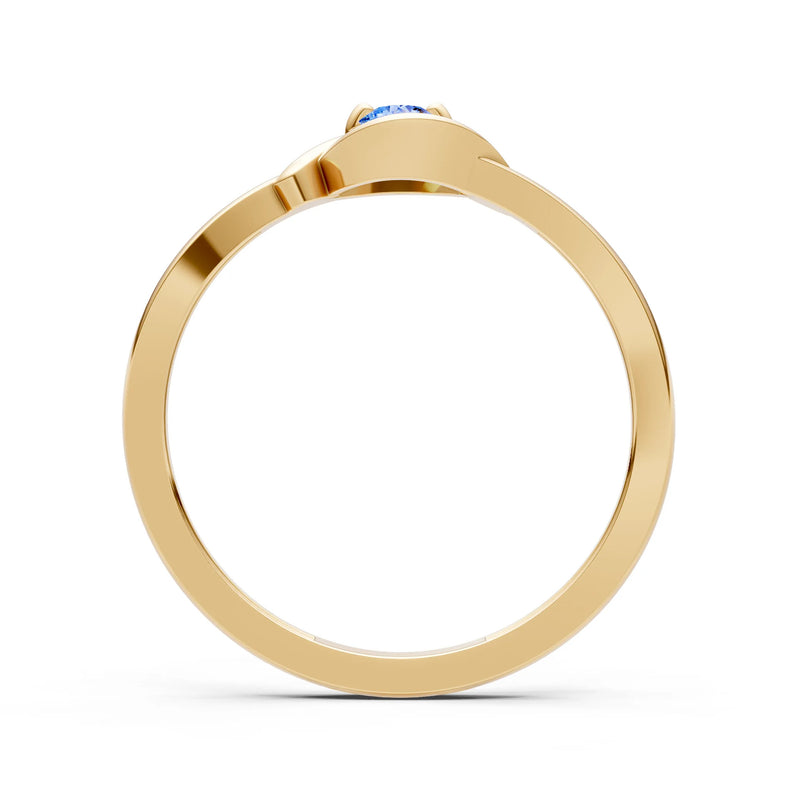 Wrap Solitaire Lunara Curve Ring