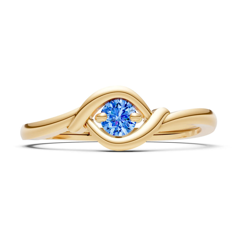 Wrap Solitaire Lunara Curve Ring