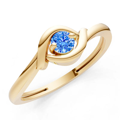 Wrap Solitaire Lunara Curve Ring