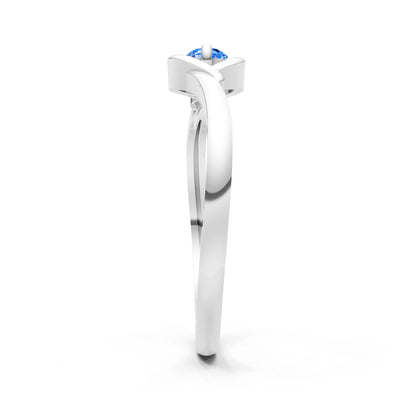 Wrap Solitaire Lunara Curve Ring