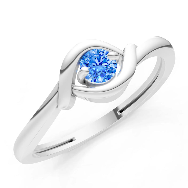 Wrap Solitaire Lunara Curve Ring