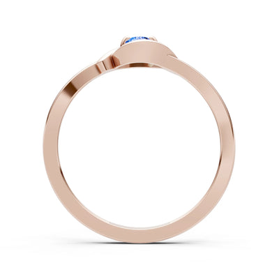 Wrap Solitaire Lunara Curve Ring