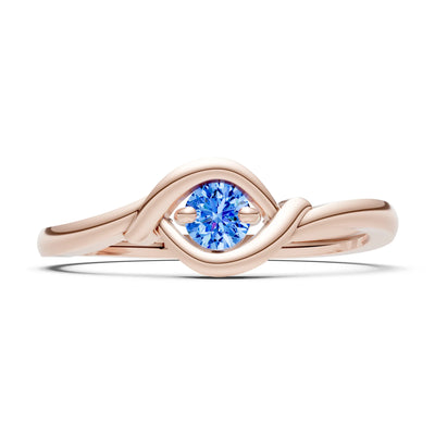 Wrap Solitaire Lunara Curve Ring