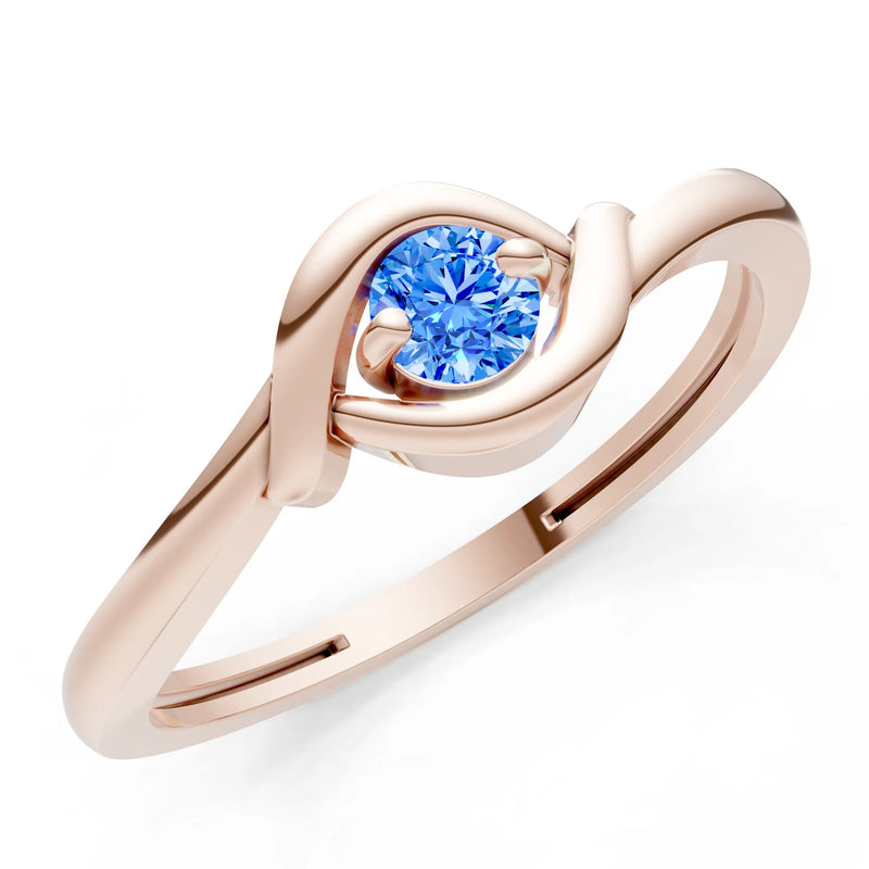 Wrap Solitaire Lunara Curve Ring