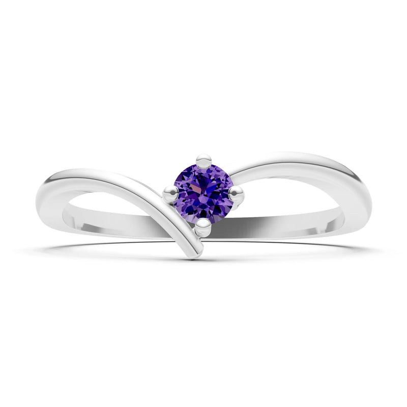 Asymmetrical Solitaire Sirius Ring