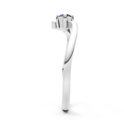 Asymmetrical Solitaire Sirius Ring