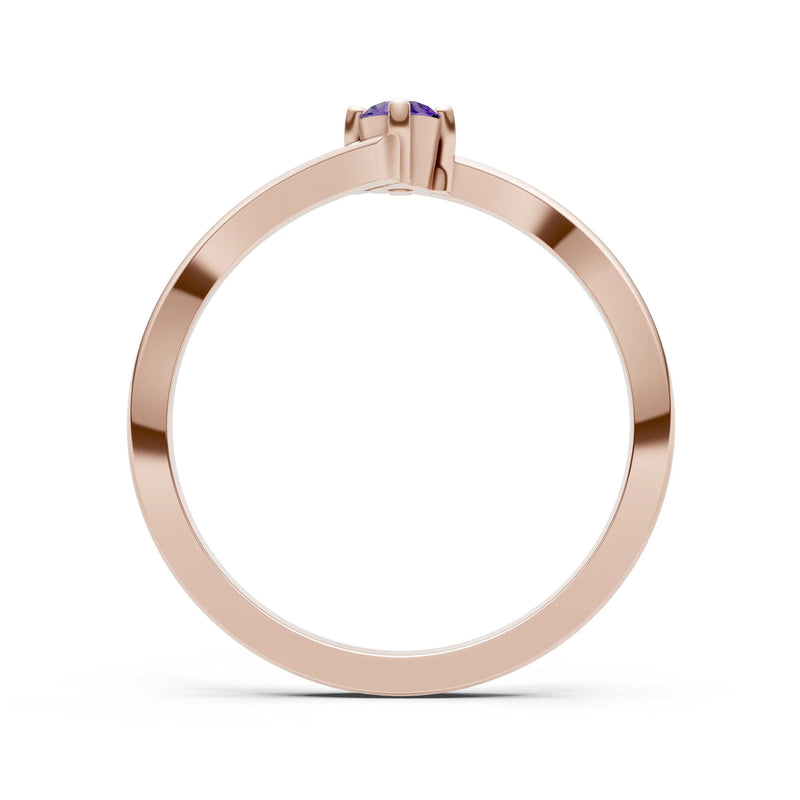 Asymmetrical Solitaire Sirius Ring