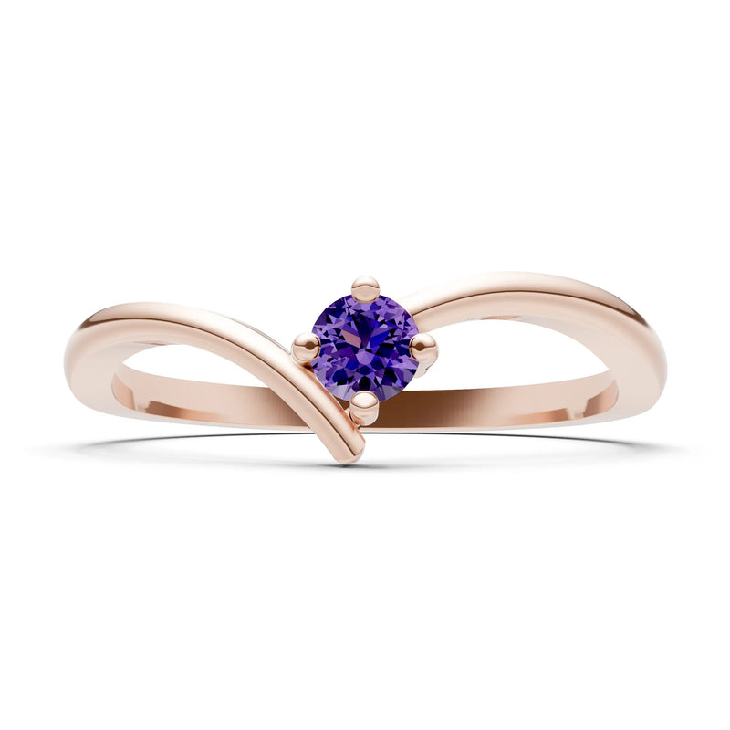 Asymmetrical Solitaire Sirius Ring