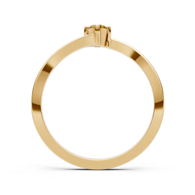 Asymmetrical Solitaire Sirius Ring