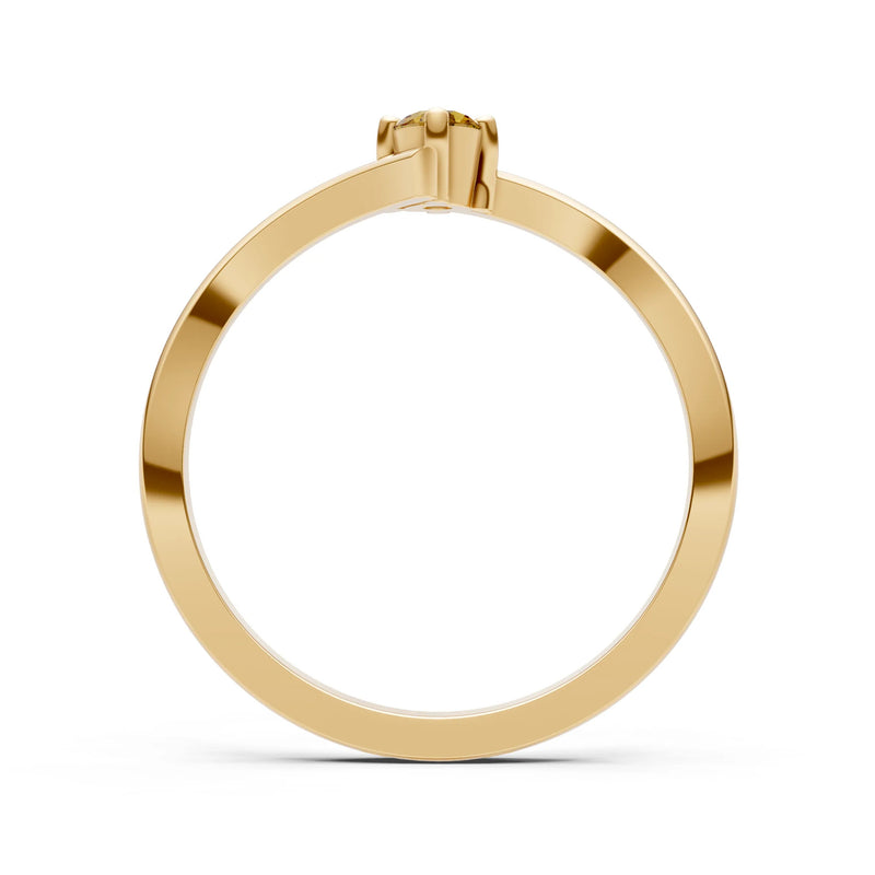 Asymmetrical Solitaire Sirius Ring