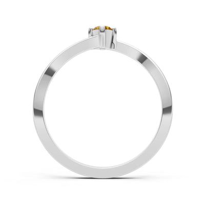 Asymmetrical Solitaire Sirius Ring
