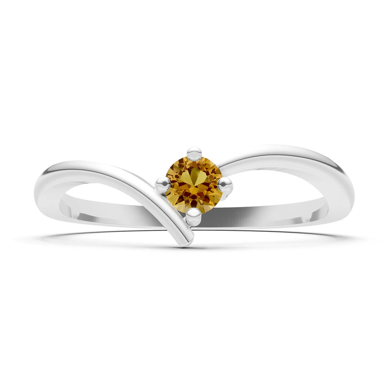 Asymmetrical Solitaire Sirius Ring