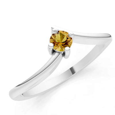 Asymmetrical Solitaire Sirius Ring