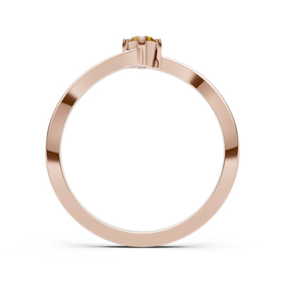 Asymmetrical Solitaire Sirius Ring