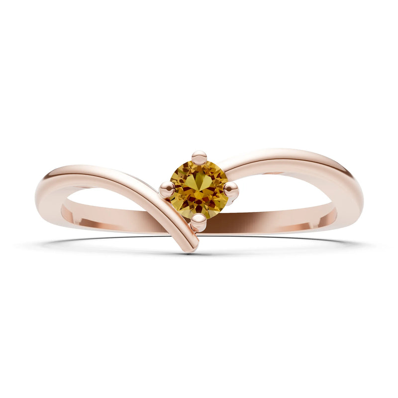 Asymmetrical Solitaire Sirius Ring