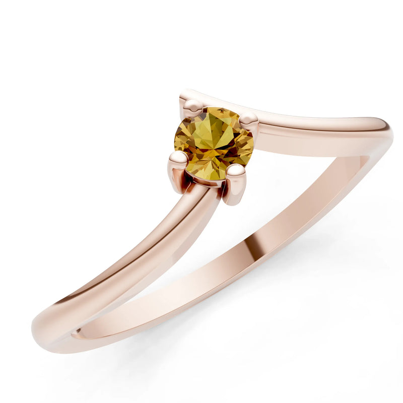 Asymmetrical Solitaire Sirius Ring
