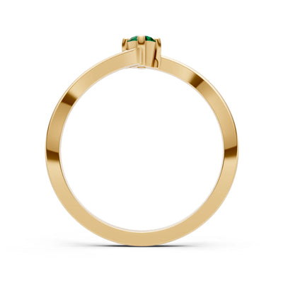 Asymmetrical Solitaire Sirius Ring
