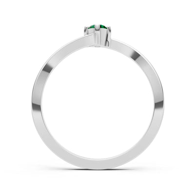 Asymmetrical Solitaire Sirius Ring