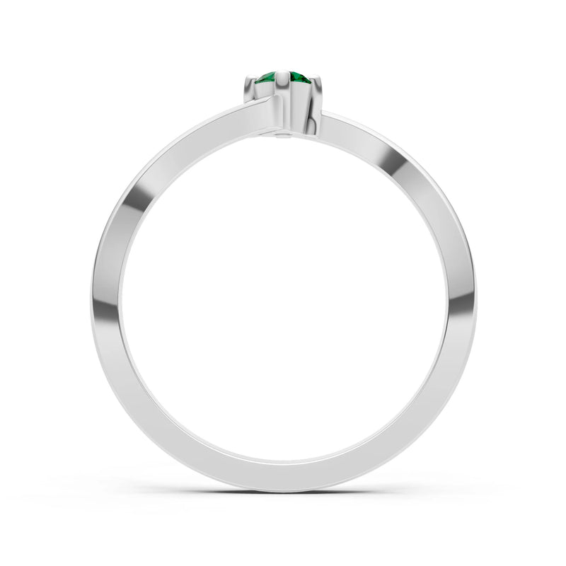 Asymmetrical Solitaire Sirius Ring