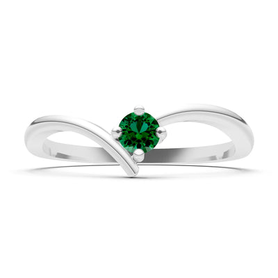 Asymmetrical Solitaire Sirius Ring