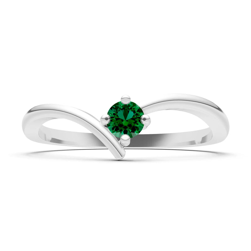 Asymmetrical Solitaire Sirius Ring