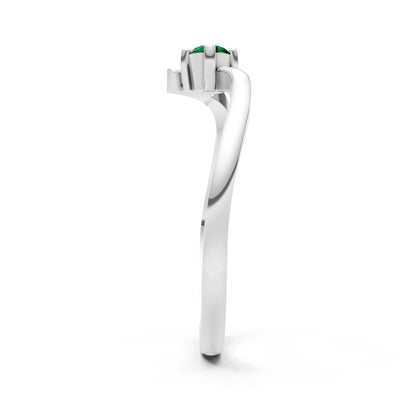 Asymmetrical Solitaire Sirius Ring