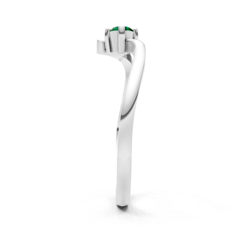 Asymmetrical Solitaire Sirius Ring