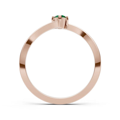 Asymmetrical Solitaire Sirius Ring