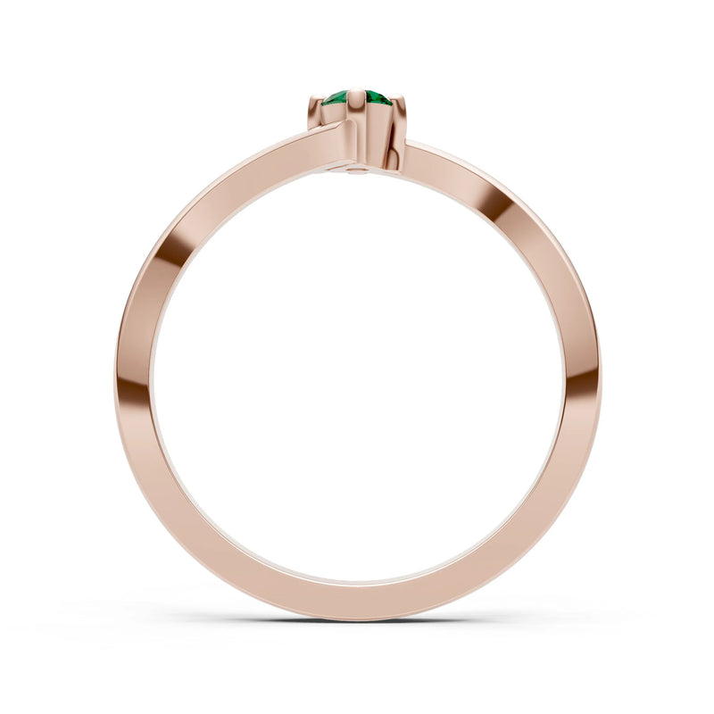 Asymmetrical Solitaire Sirius Ring