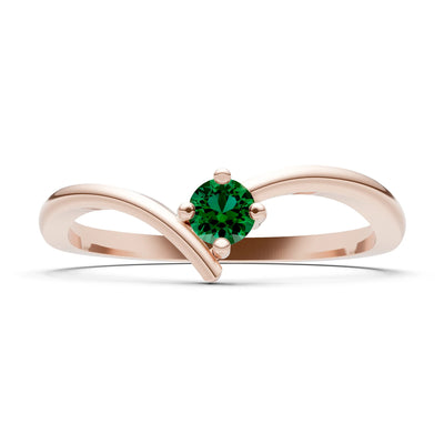 Asymmetrical Solitaire Sirius Ring