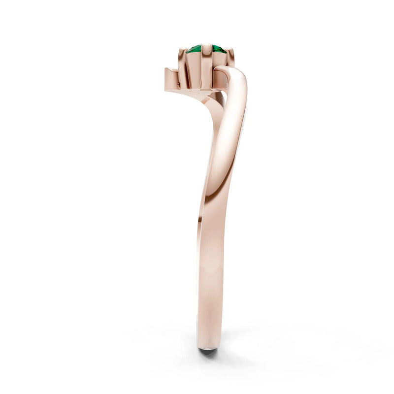Asymmetrical Solitaire Sirius Ring