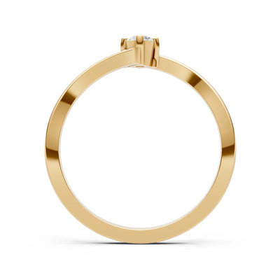 Asymmetrical Solitaire Sirius Ring