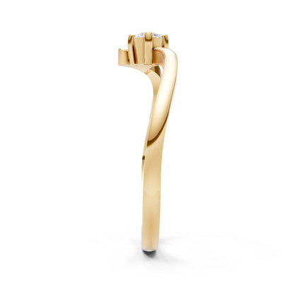 Asymmetrical Solitaire Sirius Ring