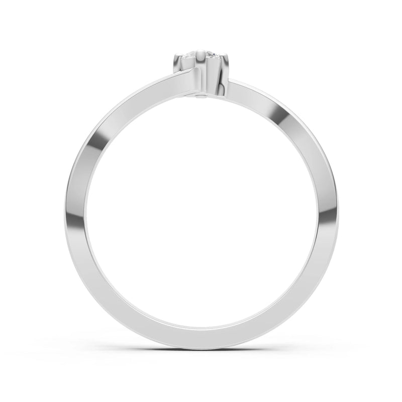 Asymmetrical Solitaire Sirius Ring