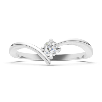 Asymmetrical Solitaire Sirius Ring