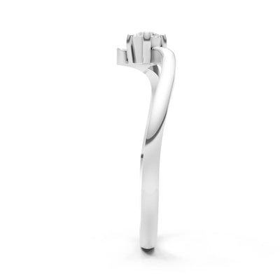 Asymmetrical Solitaire Sirius Ring