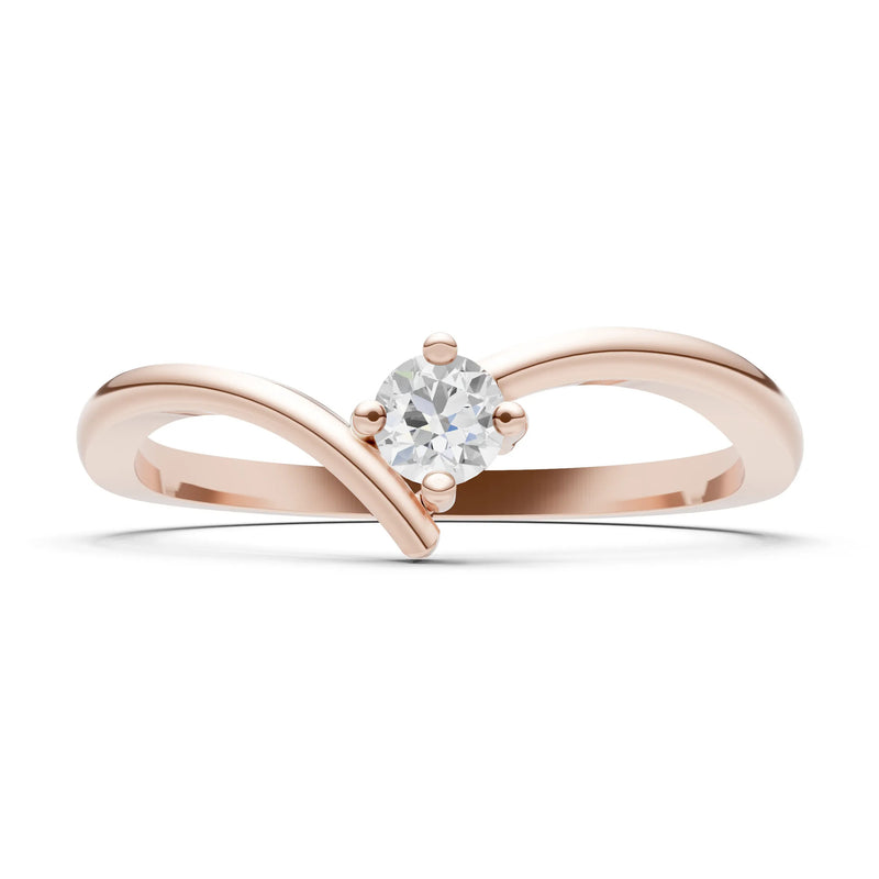Asymmetrical Solitaire Sirius Ring